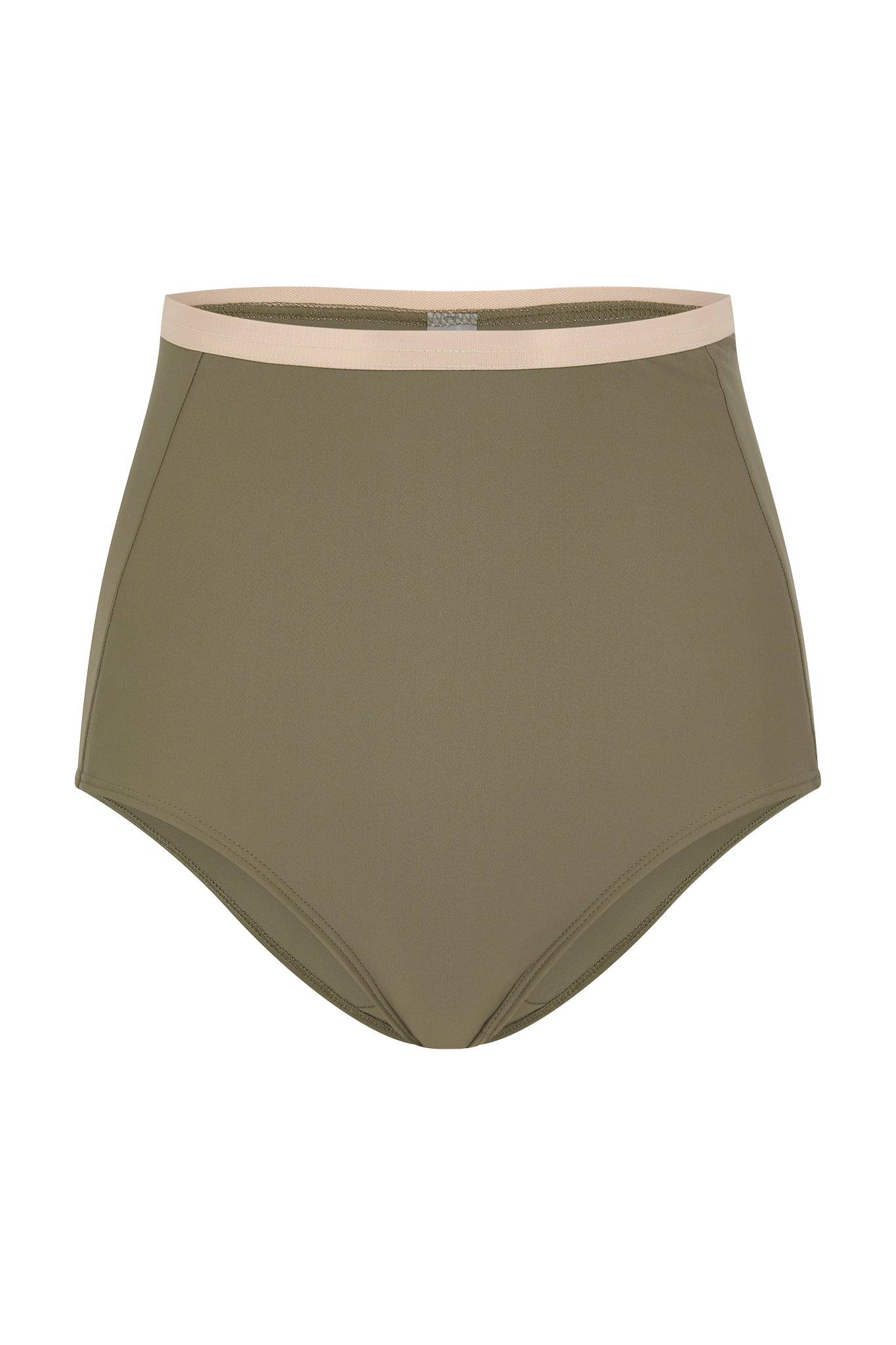 olive green high waist bikini bottoms