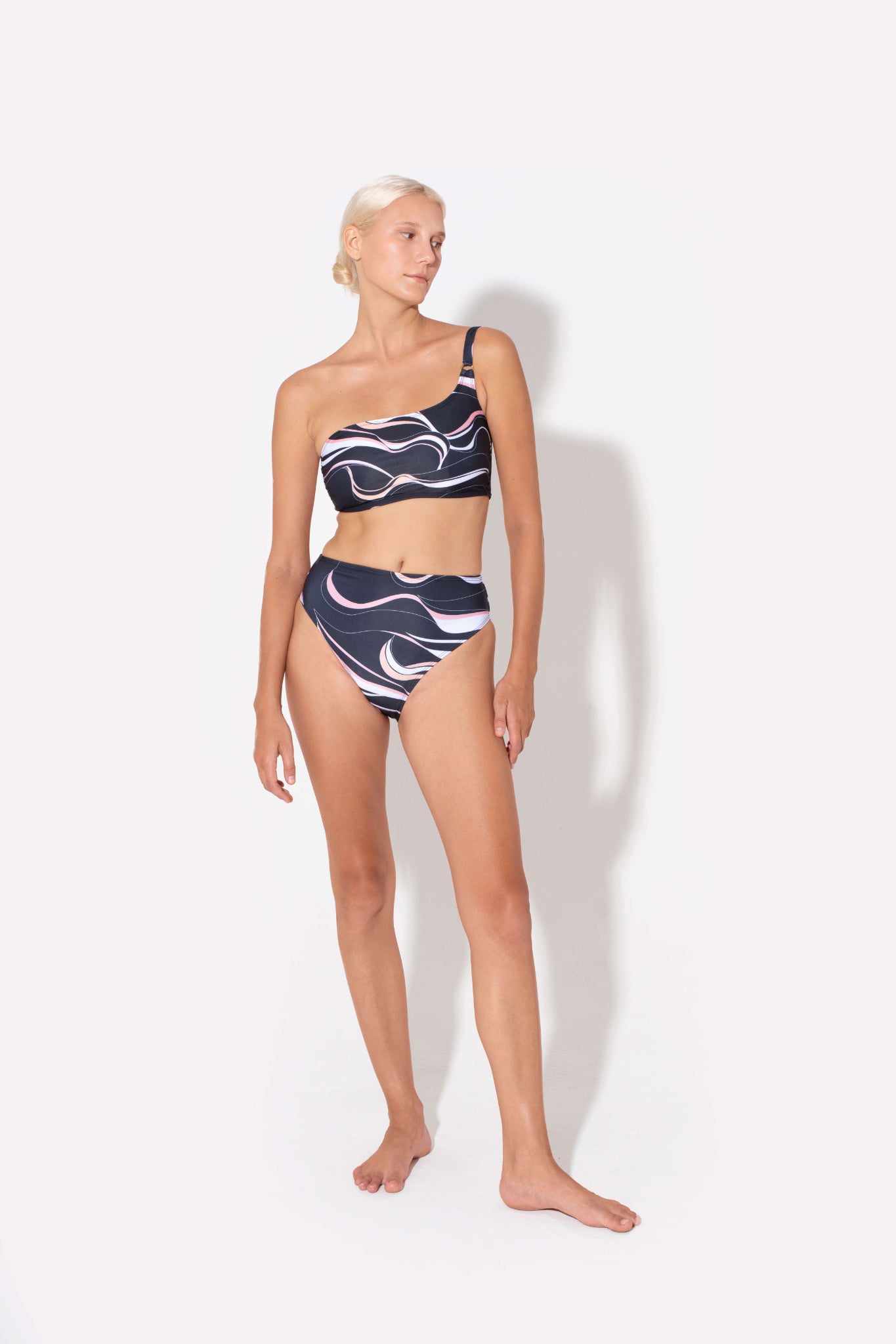 what swimwear should I wear on a work trip? Koraru has simple and modest swimwear for professional women, high waist and bandeau bra for elegant women