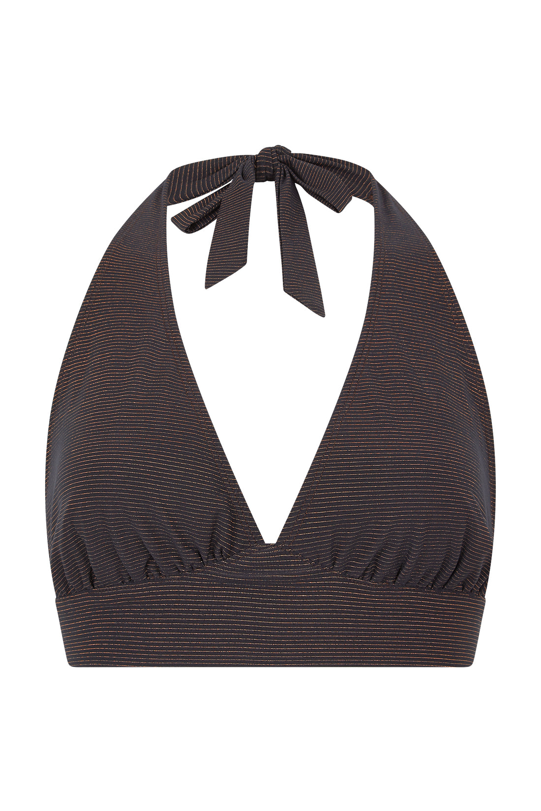bronze halterneck bikini top