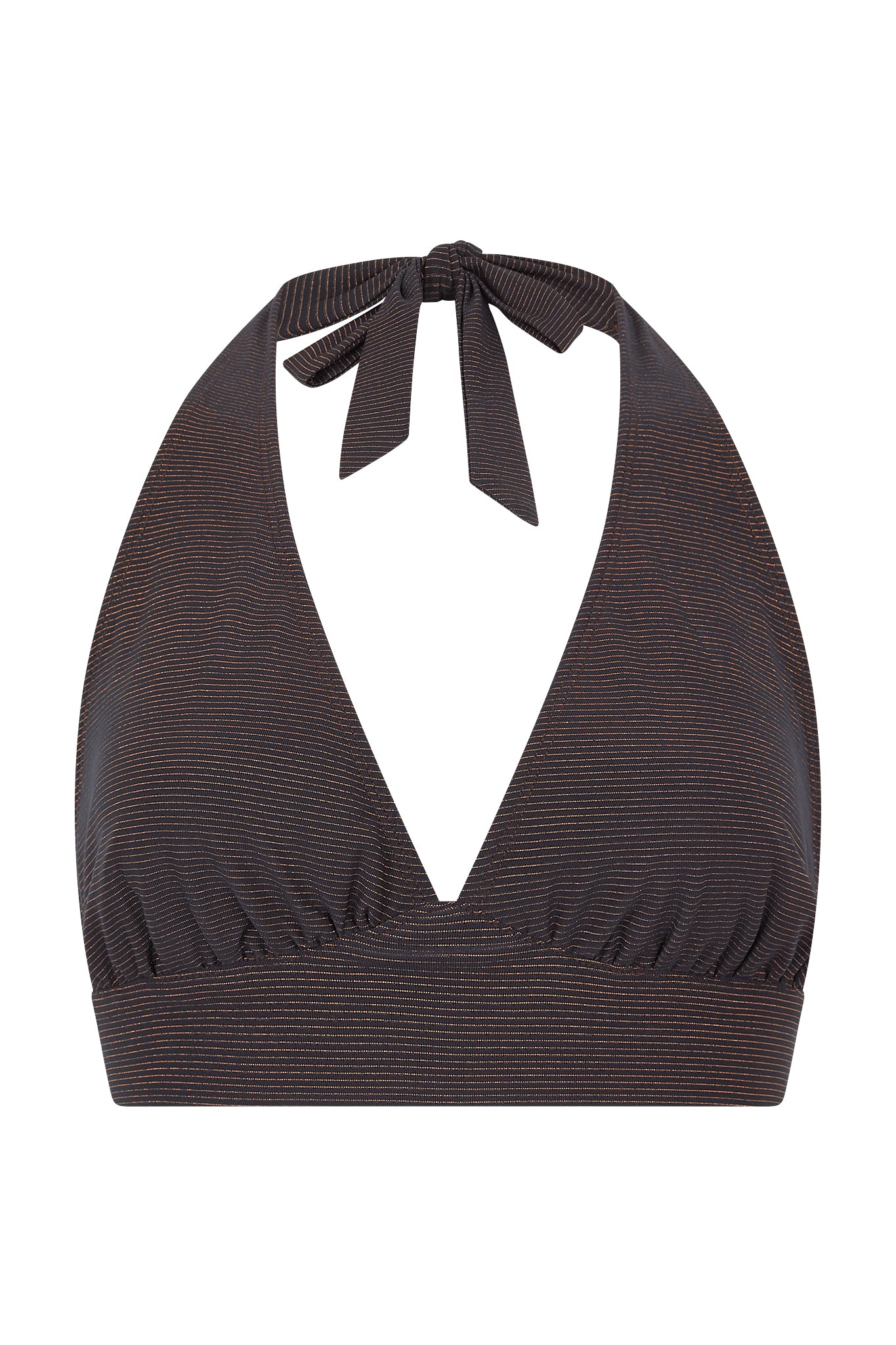 bronze halterneck bikini top