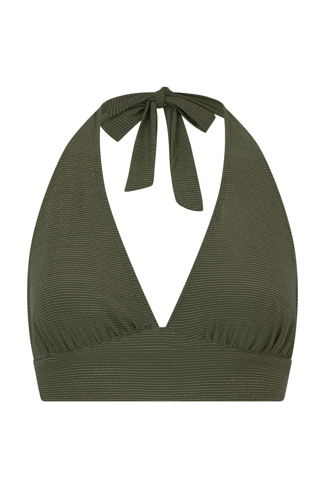 green halterneck bikini top