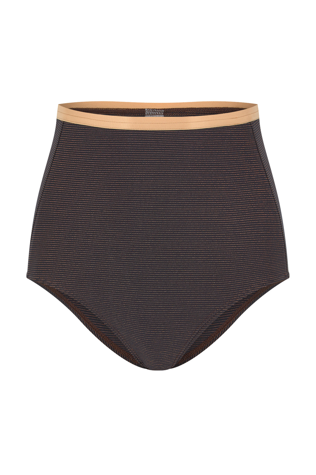 high waist bronze bikini bottoms