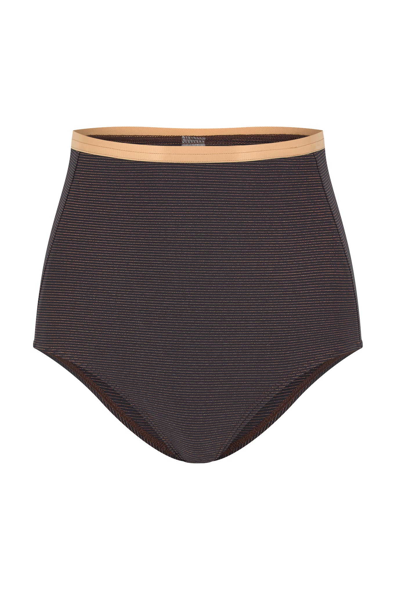 high waist bronze bikini bottoms