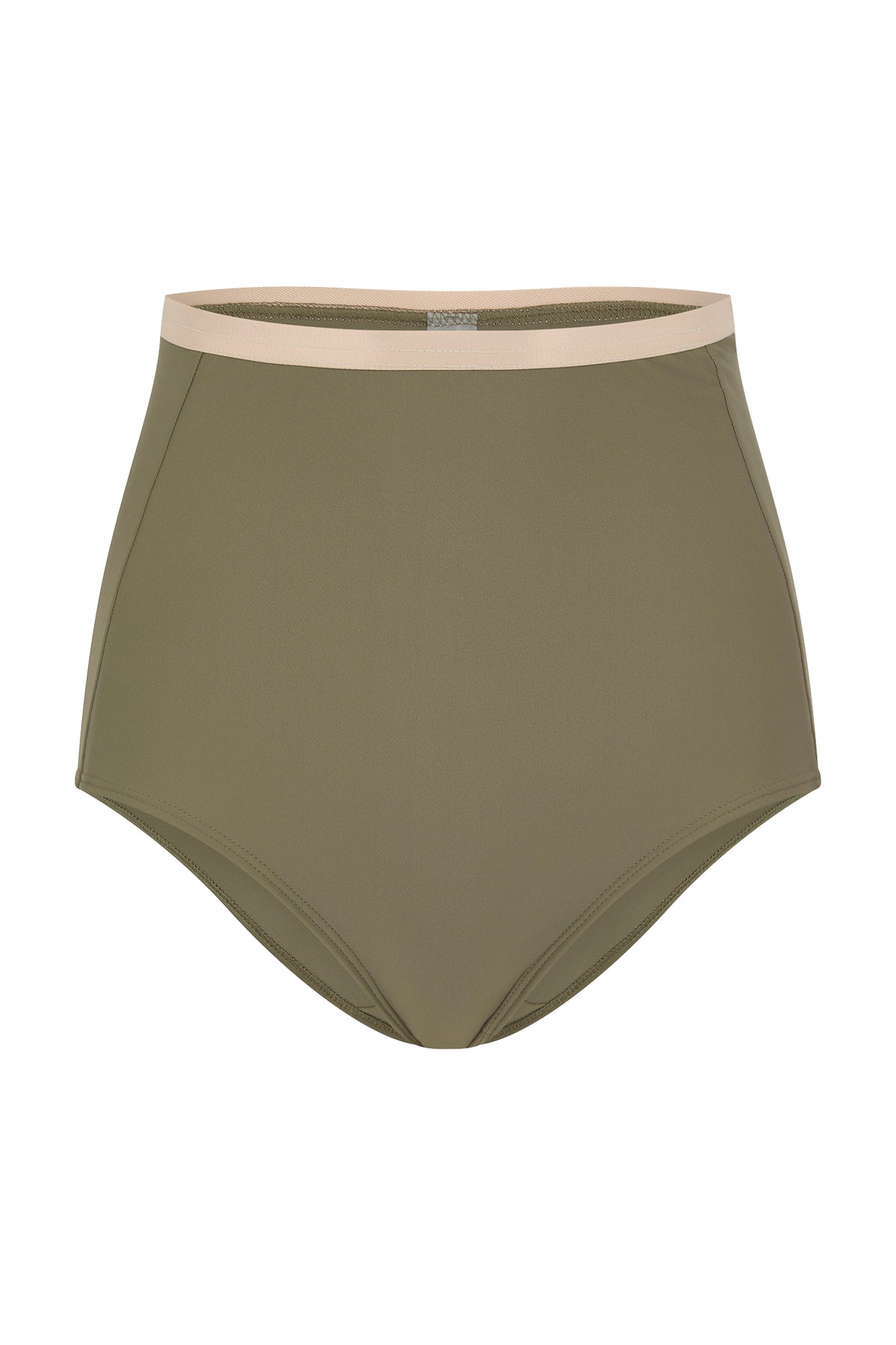 Bellina High Waist Bikini Bottoms in olive green by Kōraru