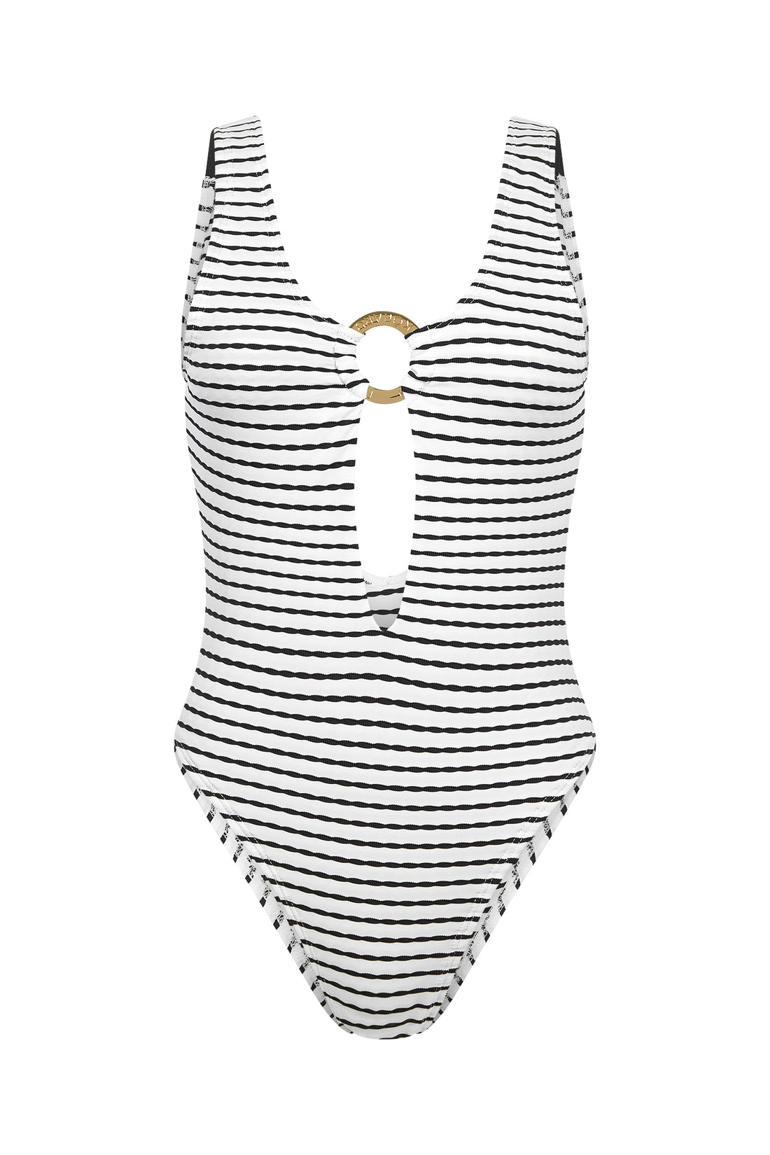 one piece black and white swimsuit