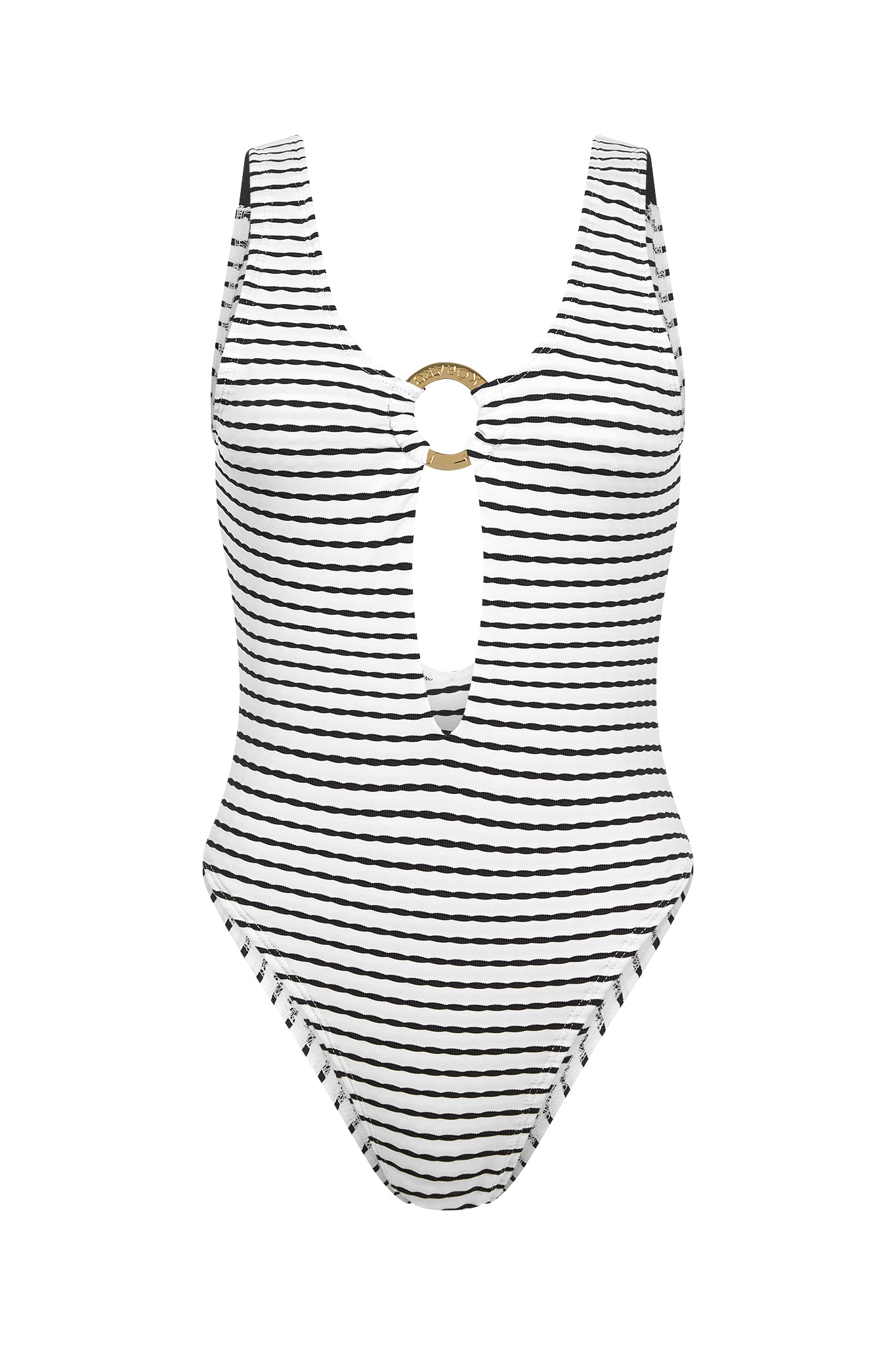 one piece black and white swimsuit