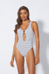one piece black and white swimsuit