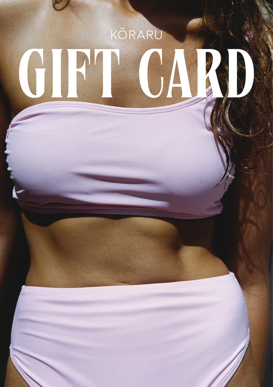 Koraru gift card - give the gift of choice with a gift card for sustainable swimwear