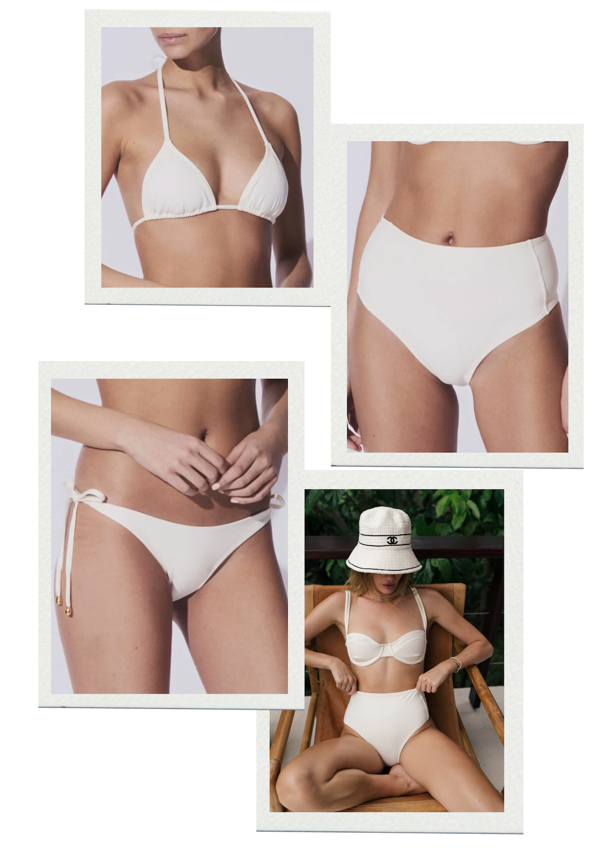 Eco friendly swimwear side white triangle bikini top tie bikini top ethical swimwear luxury swimsuits koraru