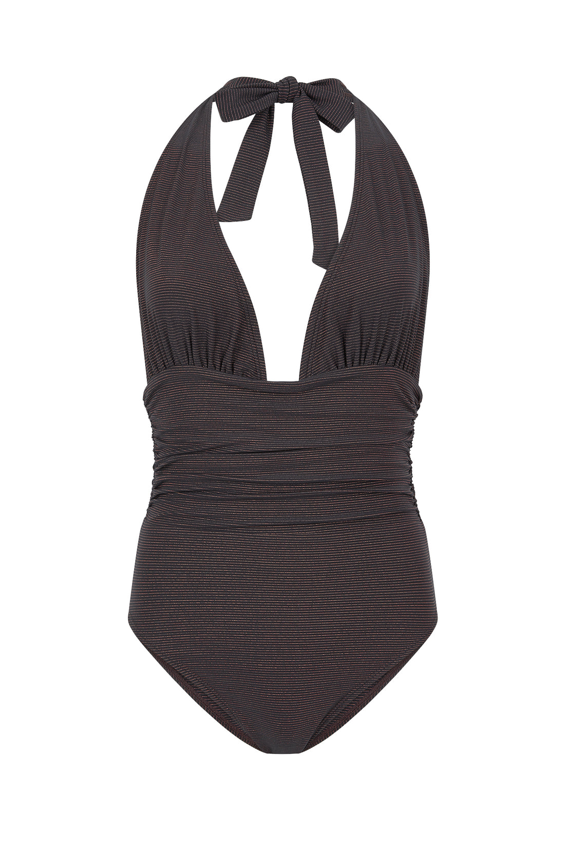 bronze one piece swimsuit