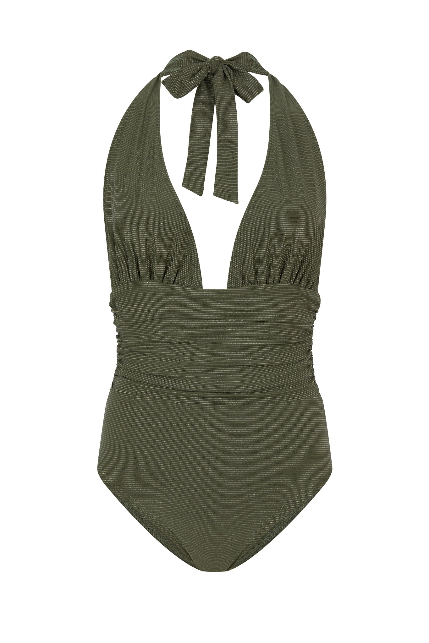 green one piece swimming suit