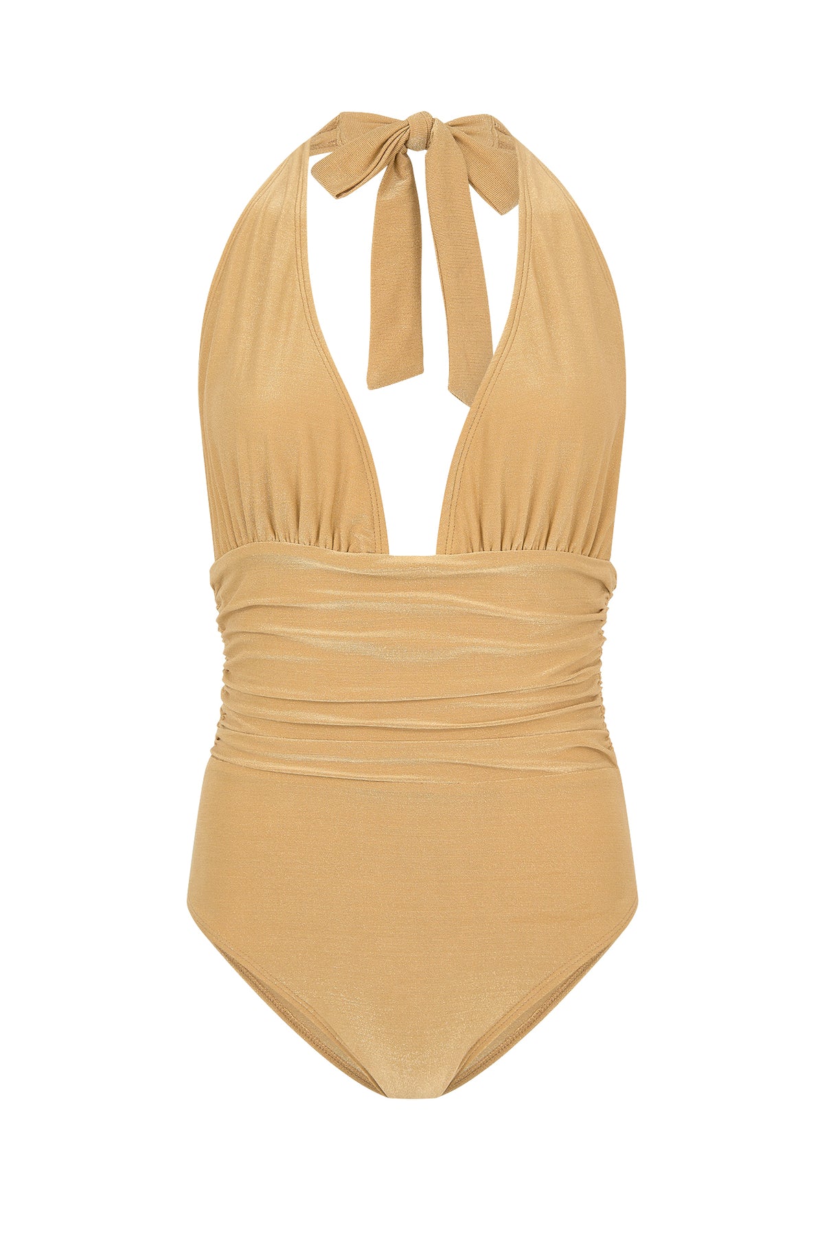 Ryana One-Piece Swimsuit in light gold by Kōraru
