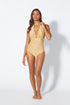gold bathing suit