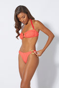 Slip bikini Tulosa a vita media a righe rosse