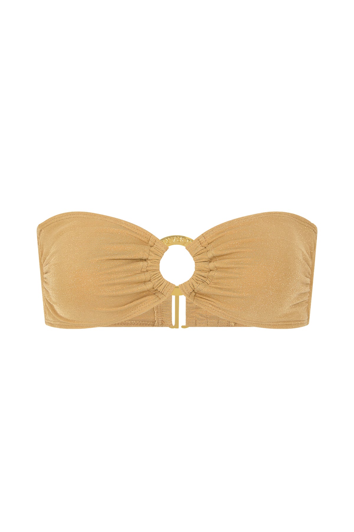 Tulosa Bandeau Bikini Top in light gold by Kōraru