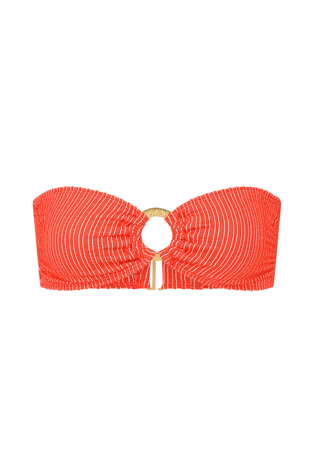 sustainable red bikini top