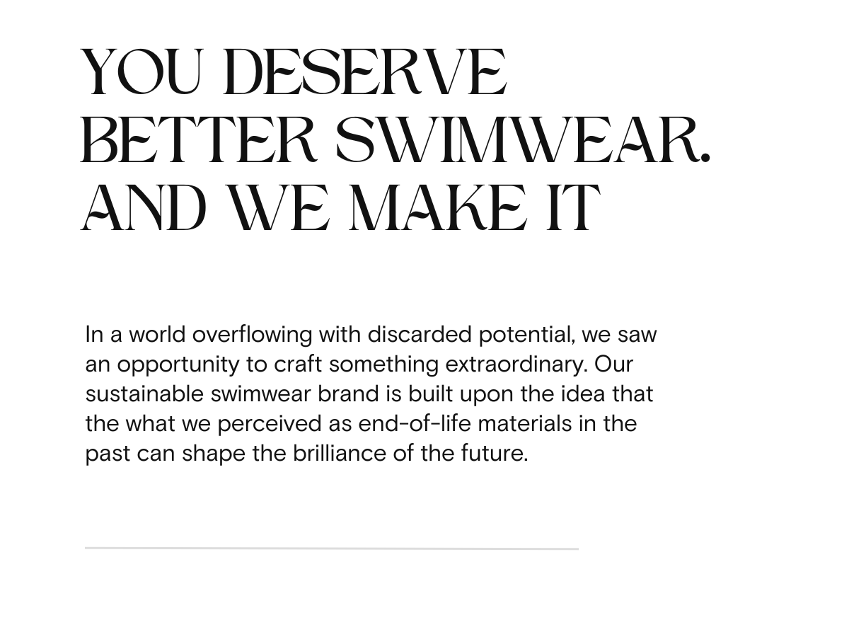 high quality sustainable swimwear