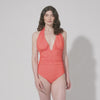 Ryana One Piece Swimsuit in red stripe by Kōraru