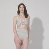 Nikko Scrunch Bikini Bottoms in black and white stripe by Kōraru