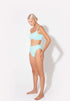 Koraru is swimwear for women who want to be confident and comfortable. beautiful blue bikini made from recycled fabrics