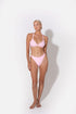 Hedy triangle bikini top in pink from luxury sustainable swimwear brand Koraru bride bikinis