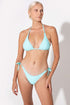 blue triangle top bikini luxury swimwear koraru sustainable swimwear halther bikini top triangle swimwear