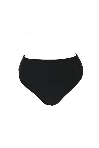 Annie high waist bikini bottoms in black from sustainable luxury swimwear brand Koraru