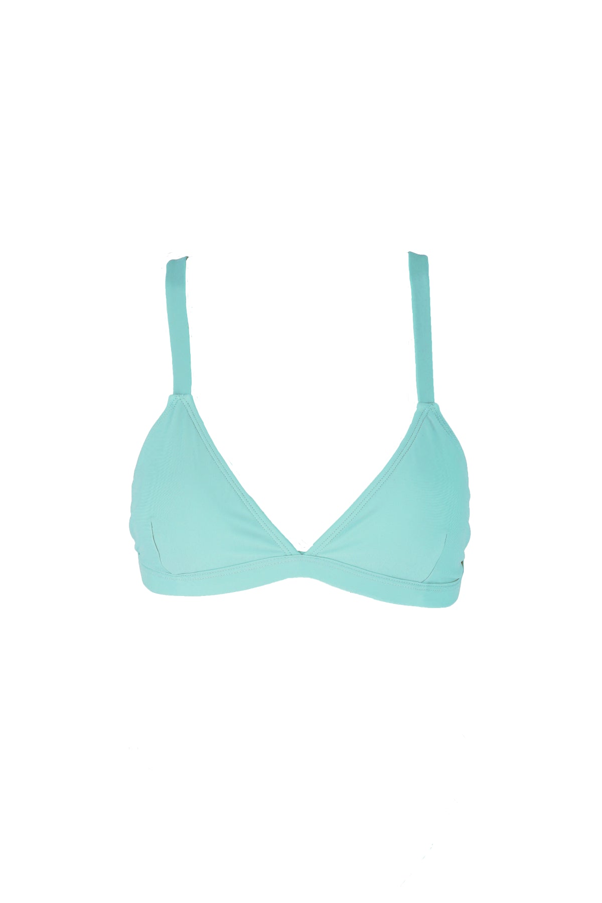 Hedy triangle bikini top in blue from luxury sustainable swimwear brand Koraru