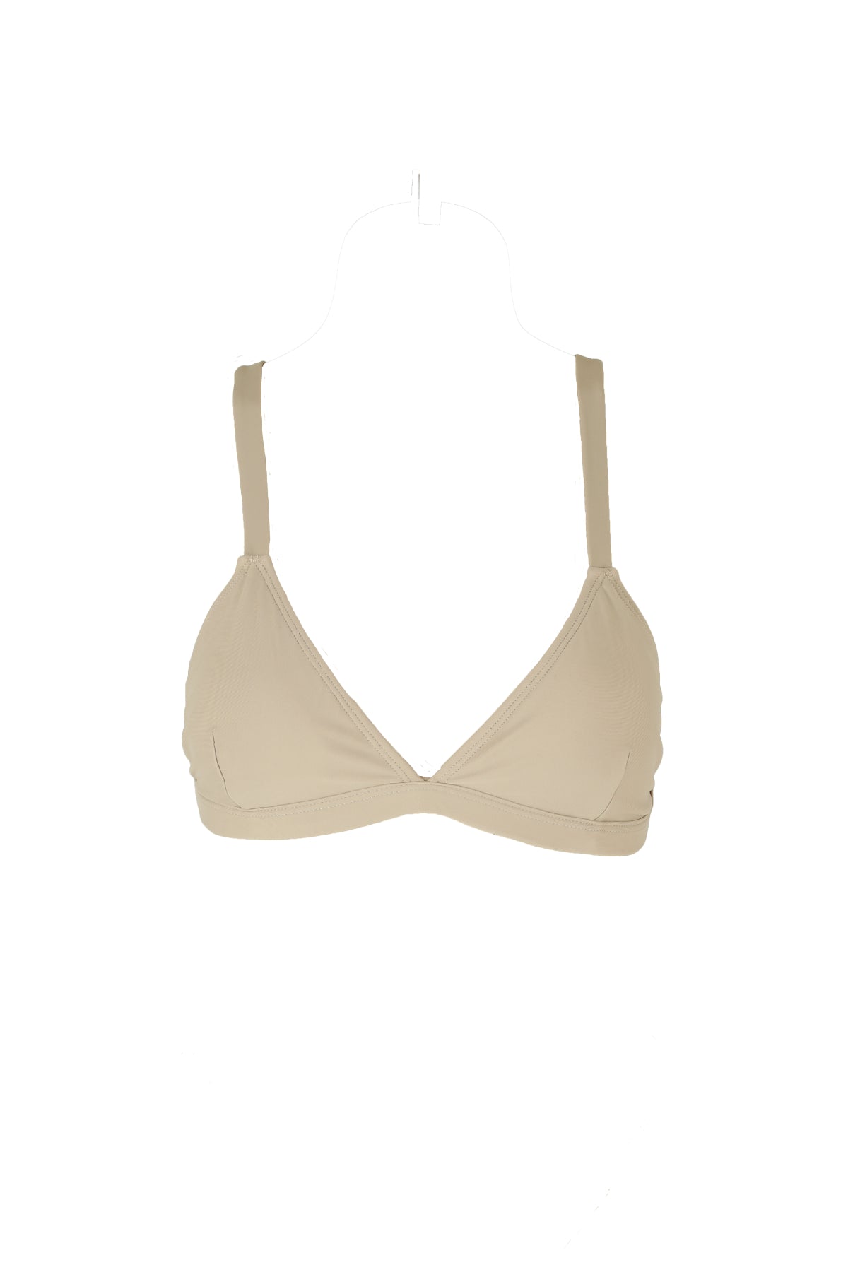 Hedy triangle bikini top in beige from luxury sustainable swimwear brand Koraru