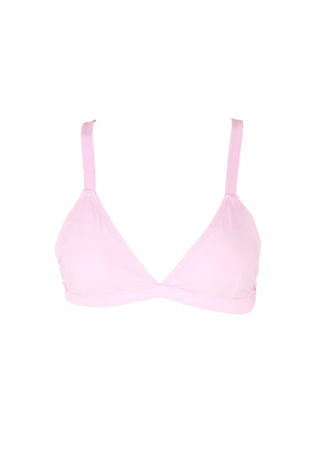 Hedy triangle bikini top in pink from luxury sustainable swimwear brand Koraru
