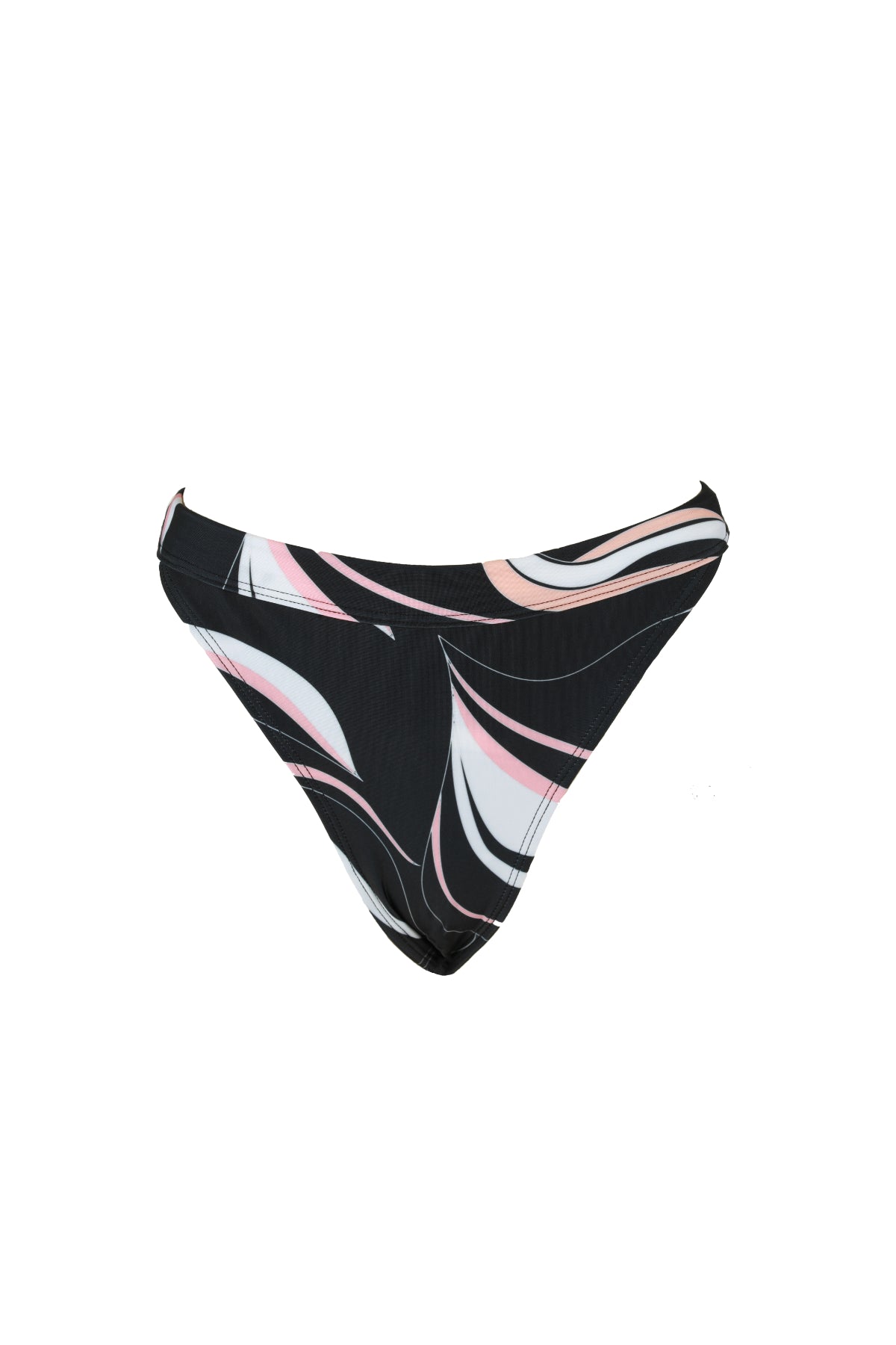 Hedy mid rise bikini bottoms in coral print from luxury sustainable swimwear brand Koraru