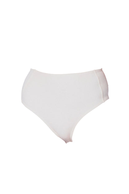 high waist white bikini bottoms wedding swimwear koraru sustainable swimwear brand 