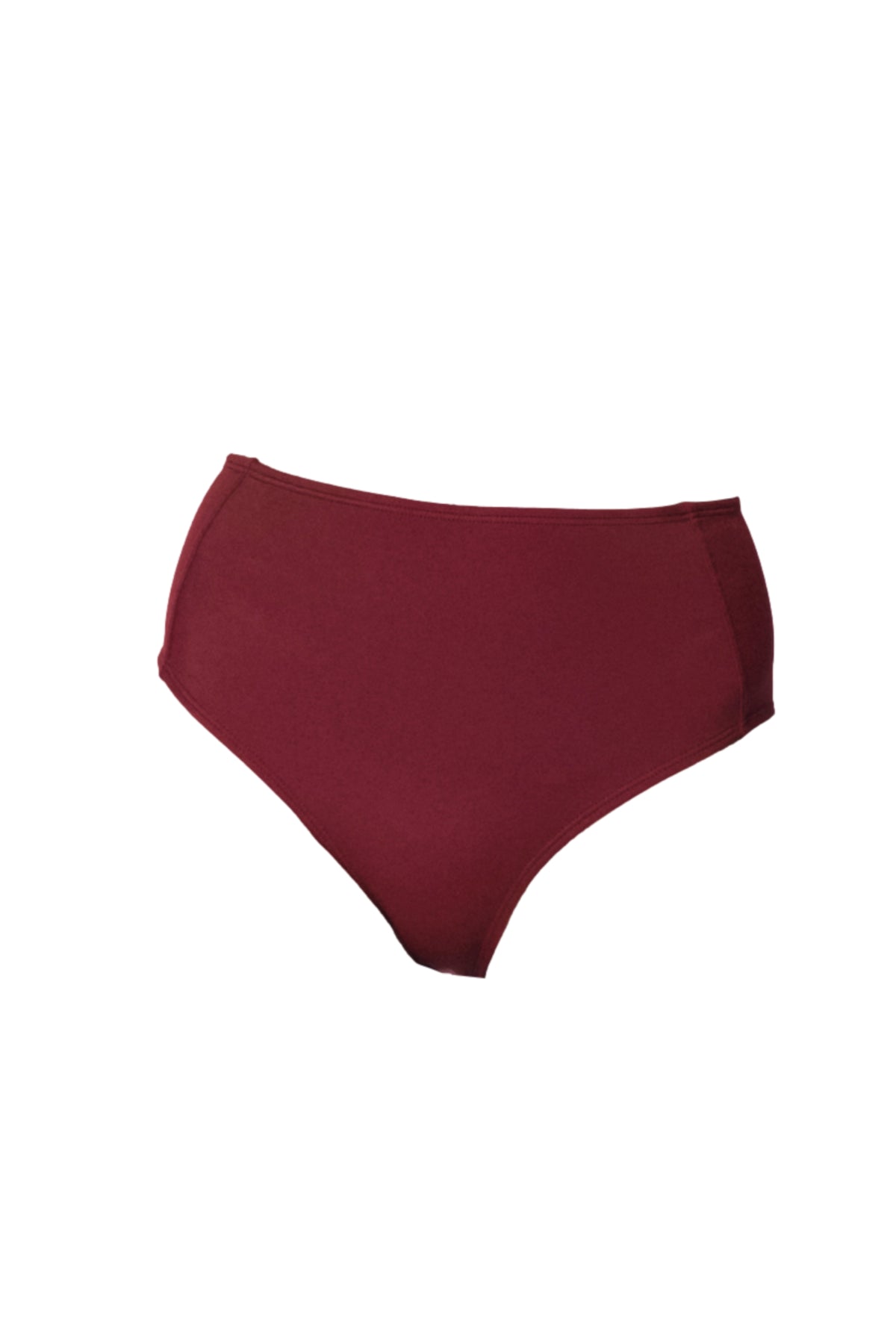 high waist burgundy red bikini bottoms wedding swimwear koraru sustainable swimwear brand 