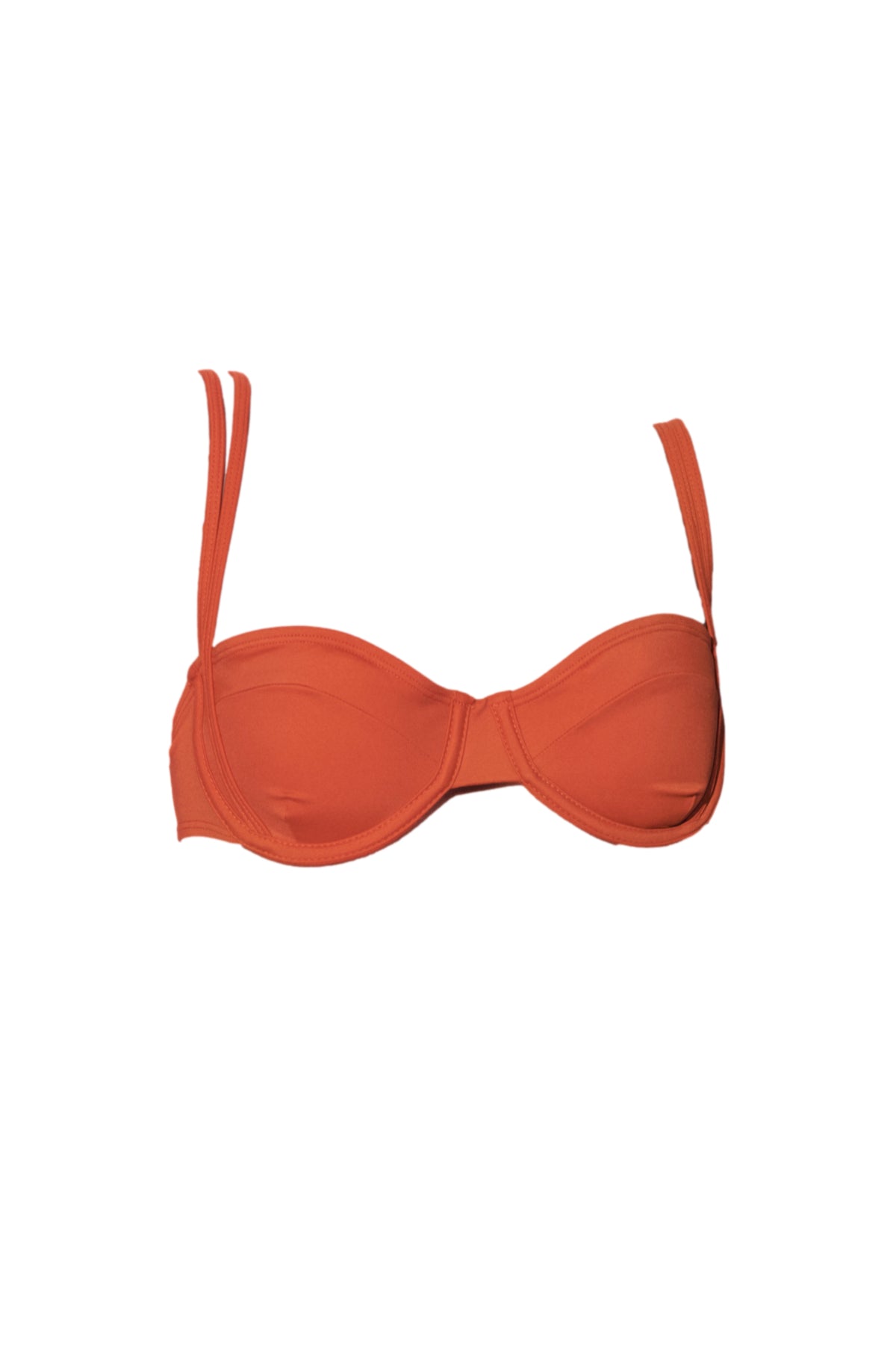 orange balconette bra koraru luxury swimwear regenerated nylon sustainable fashion brand