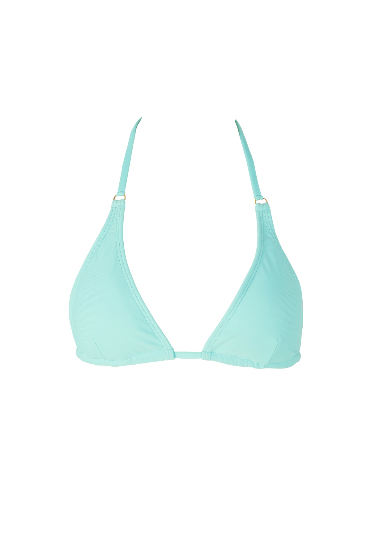 blue triangle top bikini luxury swimwear koraru sustainable swimwear halther bikini top 