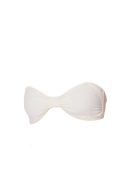 white bandeau bikini top best bikinis koraru luxury swimwear sustainable bikinis